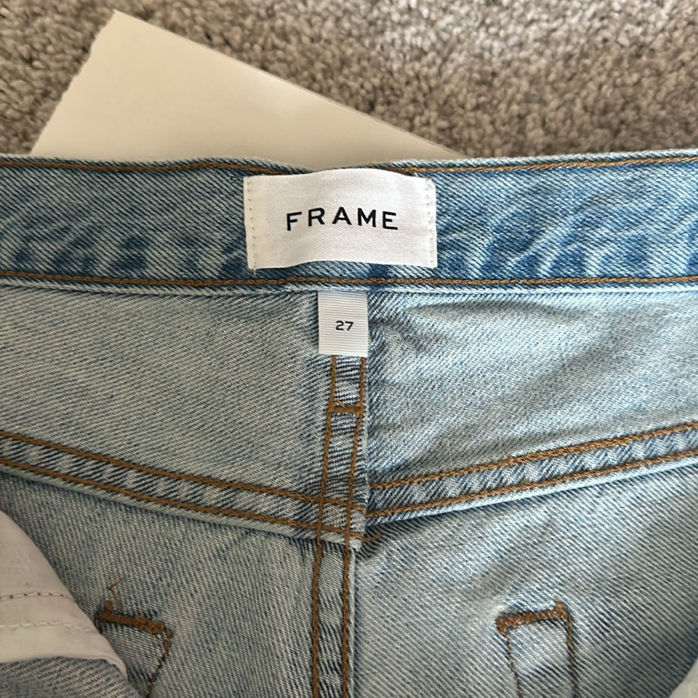 FRAME High Rise Bermuda Jean Shorts - Picture 4 of 4